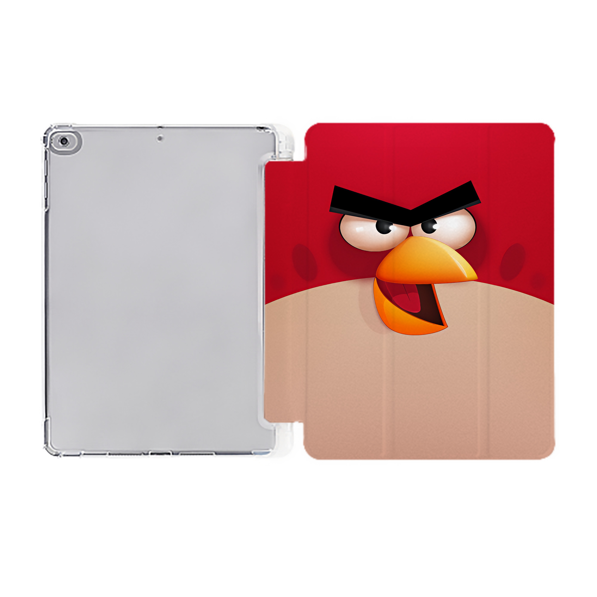 （画像用） Angry Birds アングリーバード IPad ケース ペン収納付き 三つ折りスタンド PUレザー×シリコン 対応機種9.5/10.5/10.9インチ